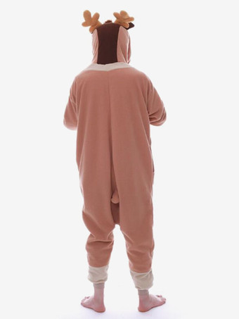 着ぐるみパジャマ クリスマス 大人用 コーヒーブラウン ポリエステル ジャンプスーツ 着ぐるみコスチューム