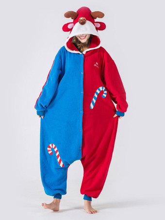 ブルー 着ぐるみ ワンピース パジャマ クリスマス 大人用 グリーン ポリエステル ジャンプスーツ 着ぐるみコスチューム