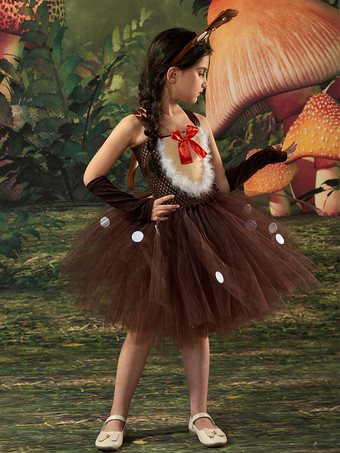 セット クリスマス コーヒー ブラウン帽子手袋ドレス ポリエステル ツートンカラー クリスマス ホリデー コスチューム