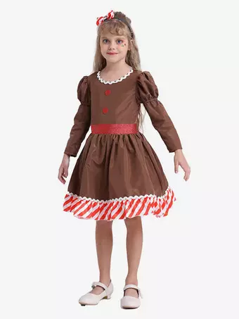 girls brown christmas dress Lotus Dress main image 1