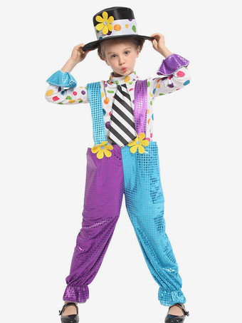 White Kid Christmas Halloween Carnival Cosplay Clown Cosplay Costumes