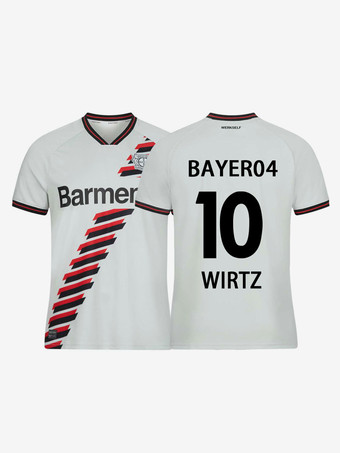 Camisa Bayer 04 Leverkusen No 10 WIRTZ Away 23/24 para adultos e crianças