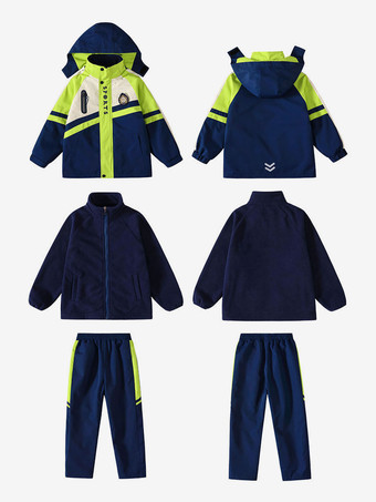 Herren-Kombinationen Herrenbekleidung grünes schickes Outfit-Set mit langen Ärmeln