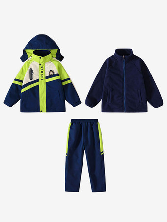 Herren-Kombinationen Herrenbekleidung grünes schickes Outfit-Set mit langen Ärmeln