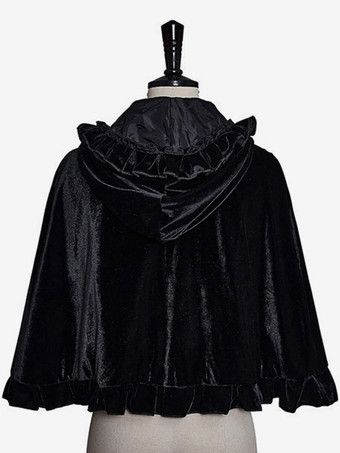 女性用 クリスマスアクセサリー ブラック ポリエステル繊維 マント ポリエステル ハロウィン ホリデーコスチューム