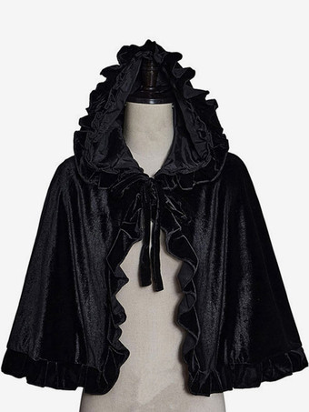 ブラック 女性用 クリスマスアクセサリー ブラック ポリエステル繊維 マント ポリエステル ハロウィン ホリデーコスチューム