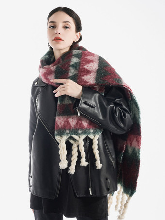 冬用豪華なスカーフ三角形パターンオーバーシードユニセックススカーフ