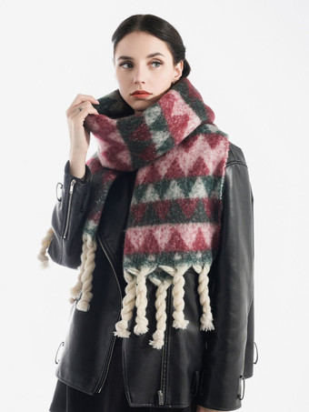 冬用豪華なスカーフ三角形パターンオーバーシードユニセックススカーフ