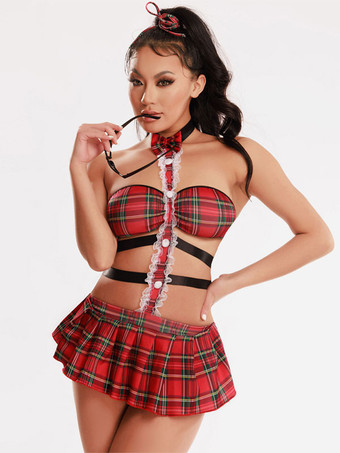 魅惑的な衣装スコットランドのクリスマス女性のセクシーなランジェリー