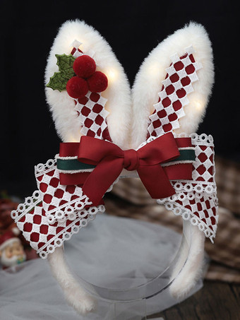 スウィートロリータアクセサリー レッドリボン ポリエステル繊維アクセサリー チェック柄 その他