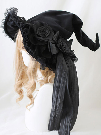 ゴスロリ帽子 赤い花のアクセサリー ポリエステルロリータアクセサリー