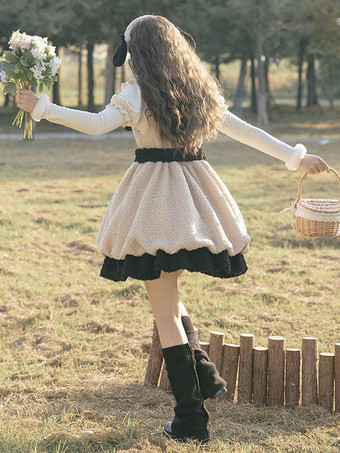 スイート ロリータ ドレス ポリエステル ノースリーブ ジャンパー スイート ロリータ ドレス