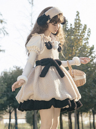 スイート ロリータ ドレス ポリエステル ノースリーブ ジャンパー スイート ロリータ ドレス