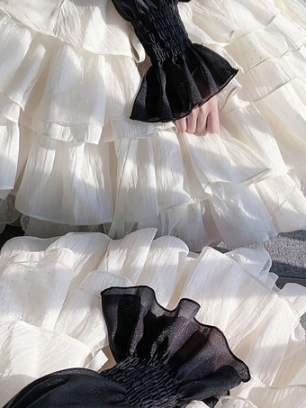 スイートロリータドレス ポリエステル長袖スイートロリータドレス