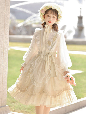 スイートロリータドレス ポリエステル長袖ドレス スイートロリータドレス