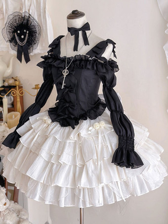 スイートロリータドレス ポリエステル長袖スイートロリータドレス