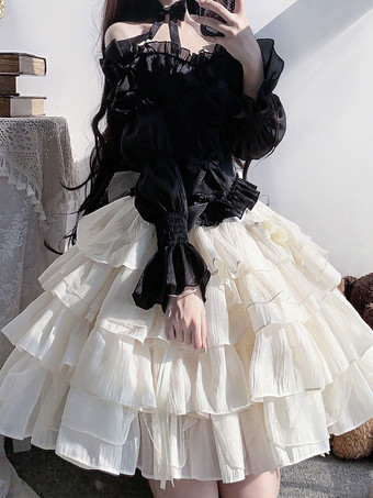 スイートロリータドレス ポリエステル長袖スイートロリータドレス