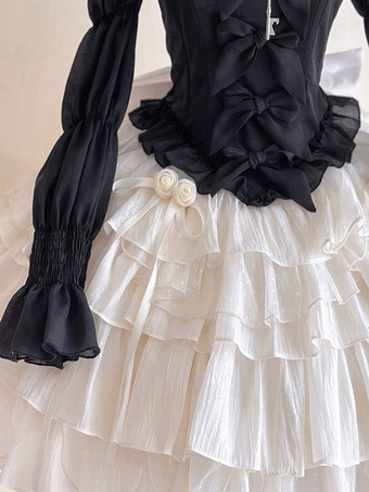 スイートロリータドレス ポリエステル長袖スイートロリータドレス