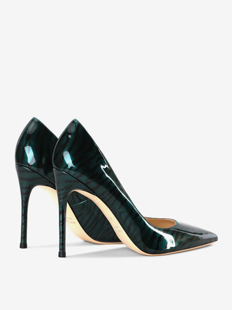 レディース ヒール ポインテッドトゥ ゼブラプリント S スティレットヒール セクシー パンプス