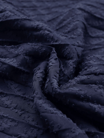 Vネックドレス長袖プリーツジッパーフレアミディドレス