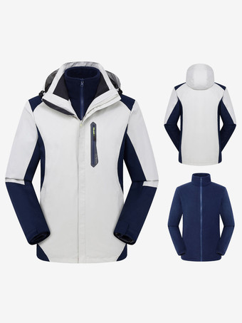 Giacca da uomo in pile polare con cerniera color block alla moda