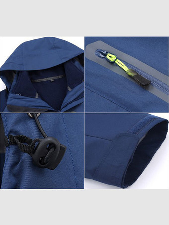 Giacca da uomo in pile polare con cerniera color block alla moda