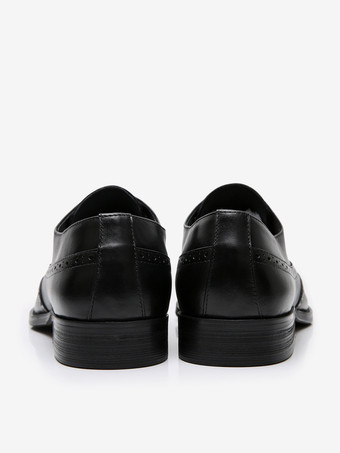 男性用ドレスシューズ ファッション ラウンドトゥ レースアップ 牛革 デビー プロム ホームカミング ウェディングシューズ