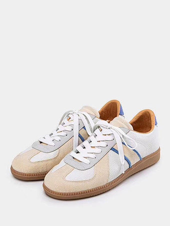 ホワイト メンズカジュアルシューズ ライトブラウン ラウンドトゥ ストラップ調節可能 メンズシューズ 靴