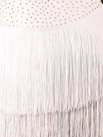 ラテン ダンス ドレス ホワイト レディース ライクラスパンデックス ドレス ラテン ダンサー ダンスウェア