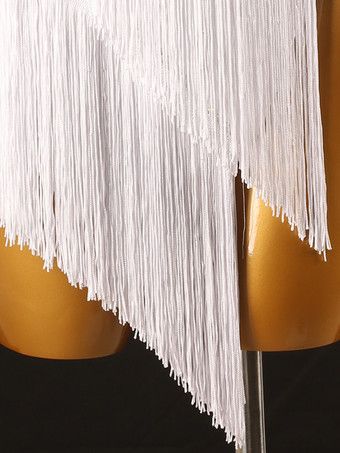 ラテンダンス衣装白女性のドレスライクラスパンデックスドレスダンスウェア