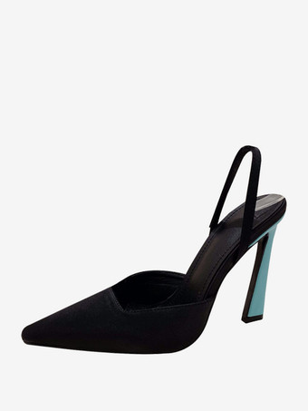 Décolleté con tacco a spillo con tacco a punta e tacco alto nero