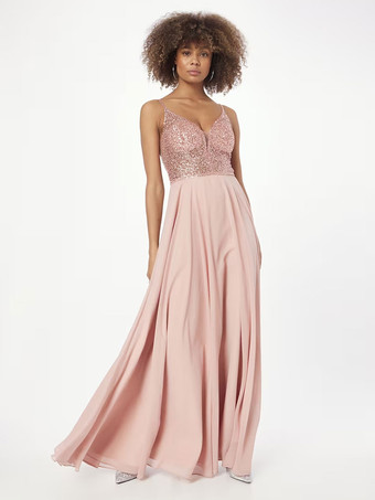 Soft PinkMother Dress V-Neck Sleeveless A-Line Guest Dresses For Wedding