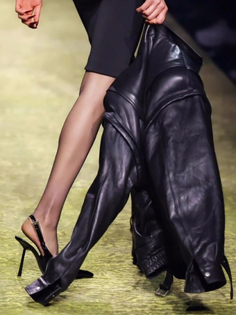 Chaussures habillées noires pour femmes escarpins à bout pointu et à talons hauts de forme spéciale