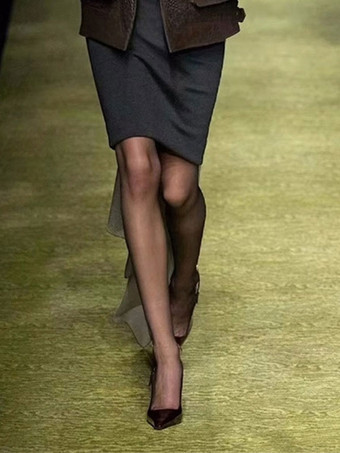 Chaussures habillées noires pour femmes escarpins à bout pointu et à talons hauts de forme spéciale