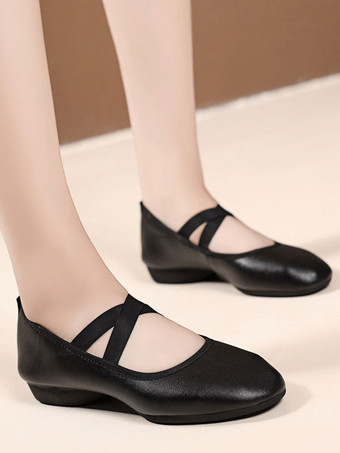 ラテン ダンス シューズ ブラック ラウンドトゥ 社交ダンス シューズ