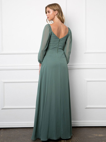 ブライダルマザードレス スイートハートネック 長袖 Aライン ゲストドレス 結婚式用