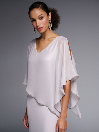 Bridal Mother Dress Jewel Neck Half Sleeves A-Line Split Front Floor-Length Wedding Guest Dresses