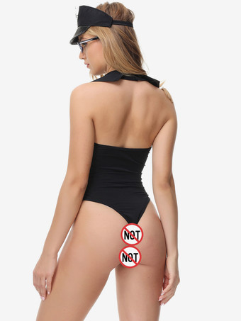 セクシーな警官コスチュームスタイリッシュな花柄ポリエステル