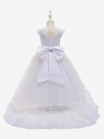 フラワーガールドレス シャンパンレース ノースリーブ ジュエルネック フラワーガールドレス