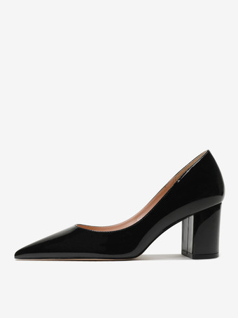 De mujer Tacones en bloque Zapatos sin cordones con punta en punta color burdeos