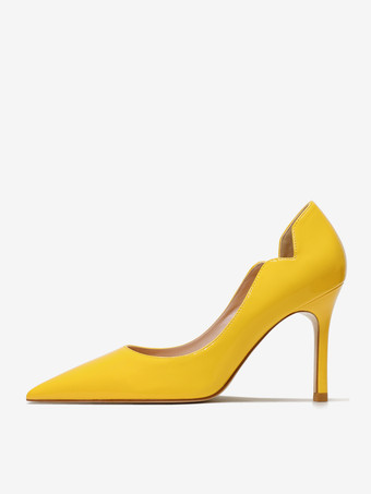 レディース ハイヒール ポインテッドトゥ スティレットヒール スリッポン パンプス