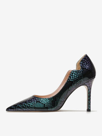 レディース ハイヒール ポインテッドトゥ スティレットヒール スリッポン パンプス