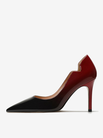 レディース ハイヒール ポインテッドトゥ スティレットヒール スリッポン パンプス