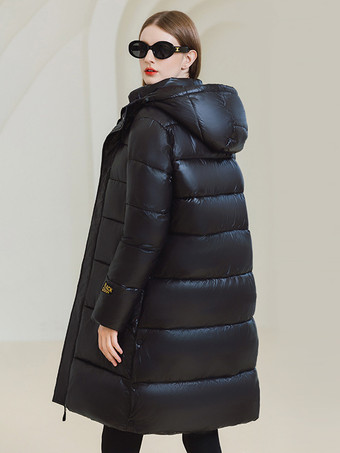 延縄オーバーコート品質フード付きジップアップ長袖冬アウター