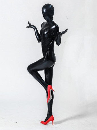 ユニカラー全身タイツセクシーなメンタルフルボディスーツ女性のジャンプスーツ