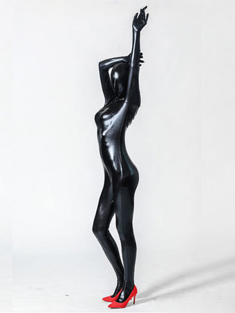 ユニカラー全身タイツセクシーなメンタルフルボディスーツ女性のジャンプスーツ