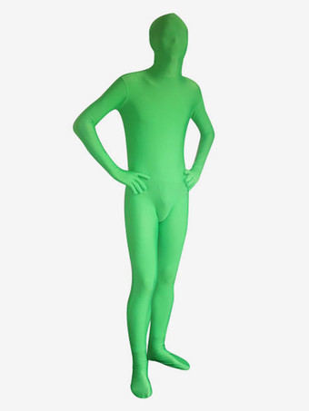 全身タイツ　単色　緑　グリーン　ライクラ　ゼンタイ　大人用　ハロウィン　クリスマス　宴会　パーティー　二次会　誕生日　結婚式余興　忘年会