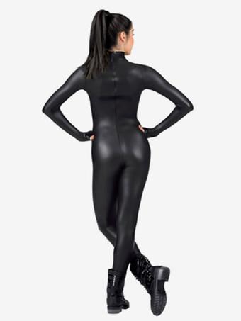 Black catsuit, PVC catsuit, sexy catsuit, shiny catsuit, long