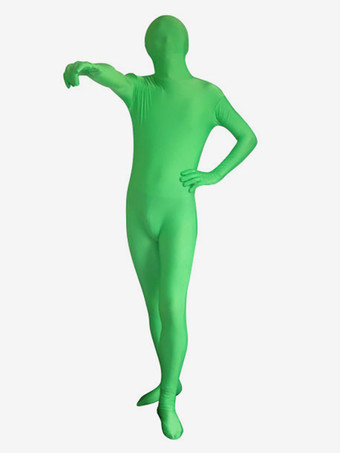 全身タイツ　単色　緑　グリーン　ライクラ　ゼンタイ　大人用　ハロウィン　クリスマス　宴会　パーティー　二次会　誕生日　結婚式余興　忘年会