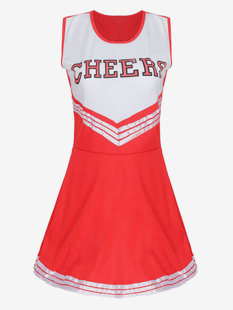 女性のためのハロウィーンチアリーダーの女の子のコスチューム黒のセクシーなポリエステルショートドレスホリデーコスチュームフルセット